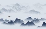 高档 电视中式山水 TIF分层