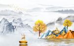 新中式背景墙
