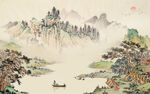 国画电视山水背景 tif分层