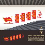 民族团结楼梯楼道文化墙