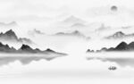 现代背景中式山水 tif分层