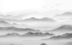 新中式灰色新款山水 TIF分层