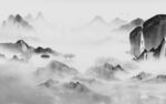 中国风现代背景山水 tif分层