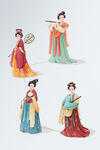 中国风工笔画风格女性形象