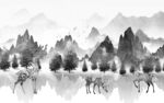 现代高档灰色山水 TlF分层