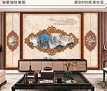 新中式护墙板壁画