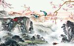 中式意境客厅山水 TIF分层