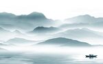人气 山水客厅背景 tif分层