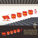 政务党群服务中心楼梯楼道文化墙
