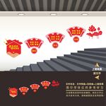 社会主义核心价值观楼梯文化墙
