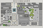 现代住宅区铺地小品