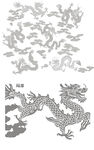包装工艺拼的龙精美底纹肌理传统