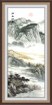竖版山水画