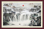 水墨画水墨山水画