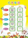 营养食谱 幼儿园周食谱 午餐卡
