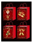红色圣诞快乐手提袋