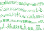 城市建筑景观公园矢量图