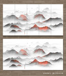 新中式抽象水墨山水画