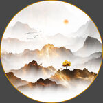 聚宝盆山水画