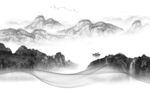 人气 最新山水墙画 tif分层