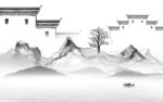 电视现代山水新画 tif分层