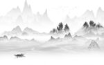 中式高清山水画 TIF分层 