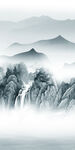 中式山水背景玄关 TIF分层