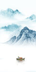 简约 玄关框画山水 tif分层