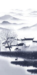 江南高档玄关框画 TIF分层
