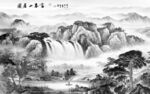 中式 热卖灰色山水 TIF分层