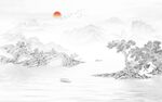 山水画水墨画