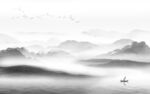 高清 客厅山水背景 tif分层