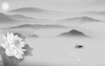 荷花山水电视背景 tif分层