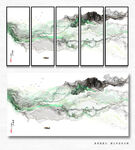 抽象水墨山水画