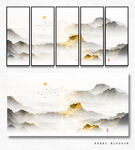 水墨山水软膜天花