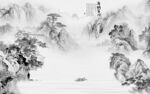 爆款灰色新山水画 TIF分层