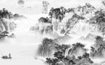 人气灰色新山水画 TIF分层