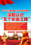 五个必由之路展板