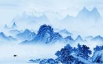 人气 别墅客厅山水 tif分层