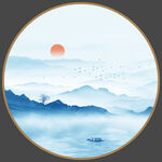 水墨山水画
