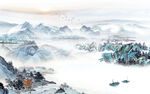 现代意境新山水画 tif分层