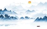 大气 新款山水墙画 tif分层