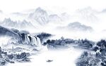 高清 意境新山水画 tif分层