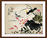 咏荷鱼趣