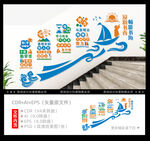校园楼梯文化墙