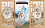 新中式背景墙 
