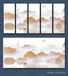 山水晶瓷画