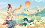 飞天仙女背景