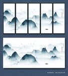 新中式水墨山水装饰画