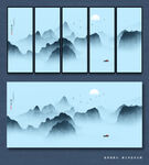 抽象意境水墨山水